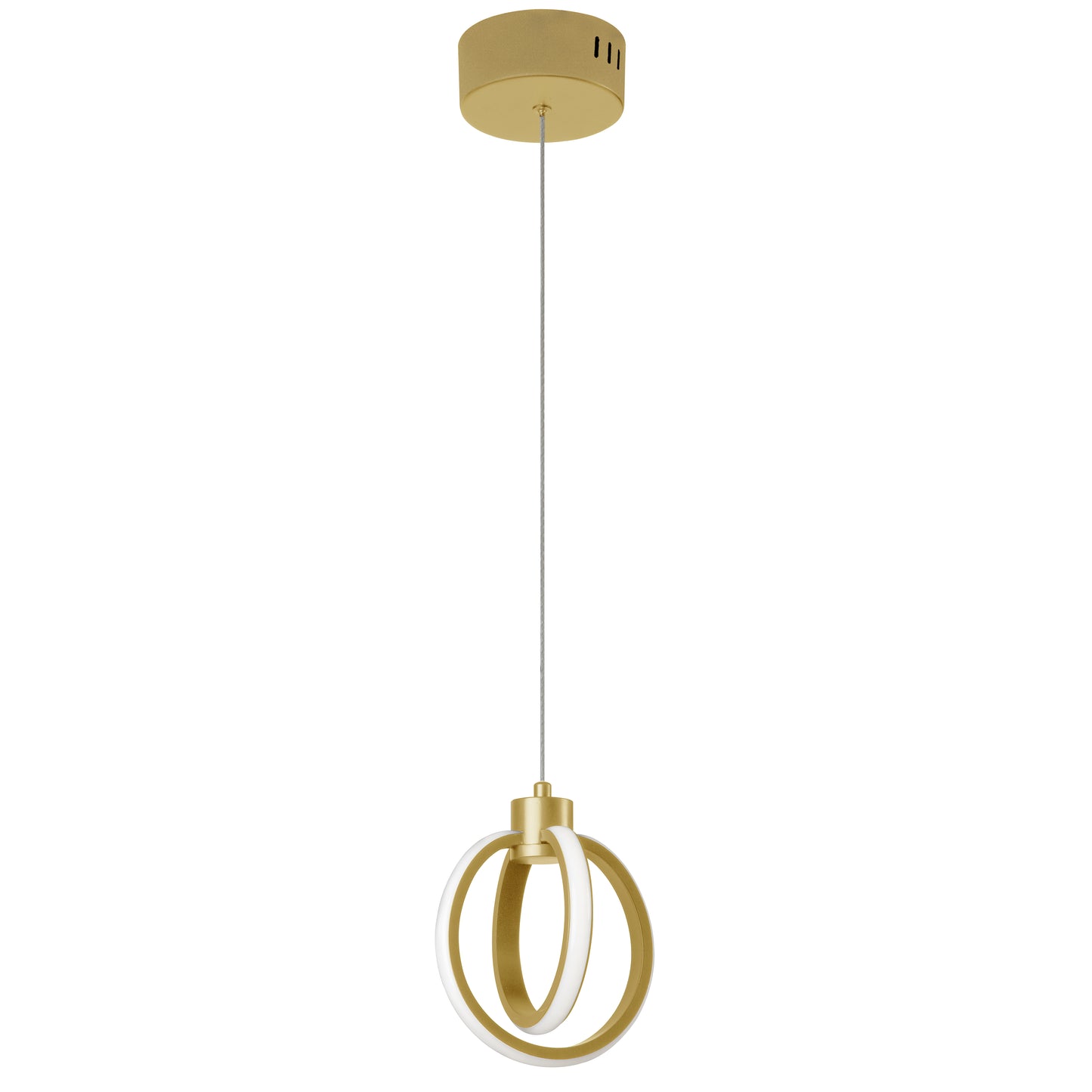 Dainolite 9228-614LEDP-AGB 14W Pendant, Aged Brass  with White Silicone Diffuser
