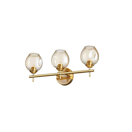 Dainolite ABI-203W-VB 3 Light Halogen Vanity Vintage Bronze with Champagne Glass
