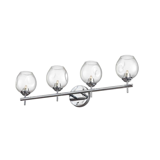 Dainolite ABI-284W-PC 4 Light Halogen Vanity Polished Chrome with Clear Glass