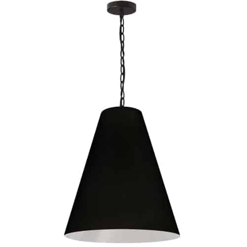 Dainolite ANA-M-MB-797 1 Light Medium Anaya Matte Black Pendant w/ Black Shade