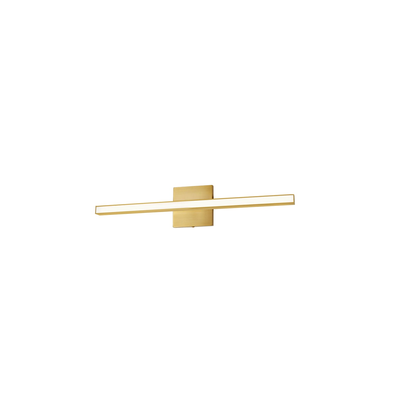 Dainolite ARL-2418LEDW-AGB 18W Aged Brass Vanity w/ White Acrylic Diffuser