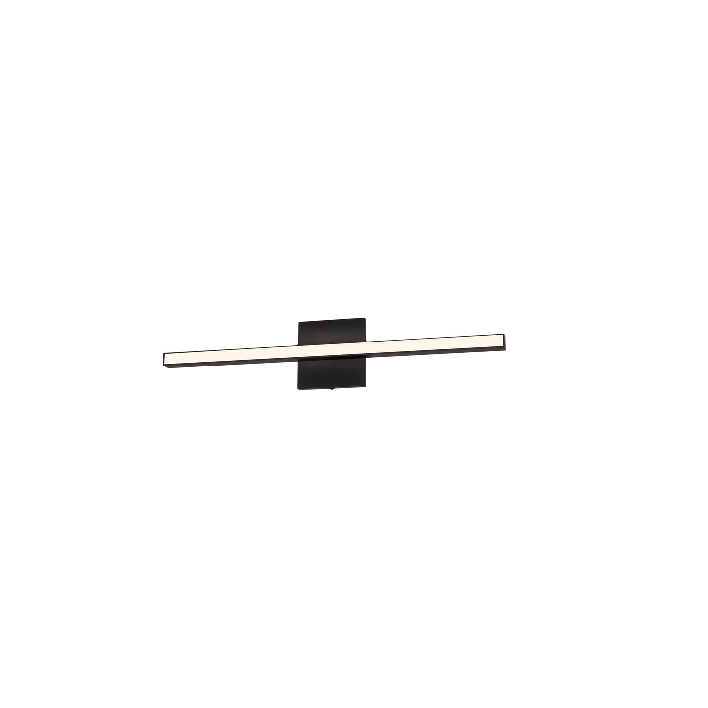 Dainolite 18W Matte Black Vanity w/ White Acrylic Diffuser