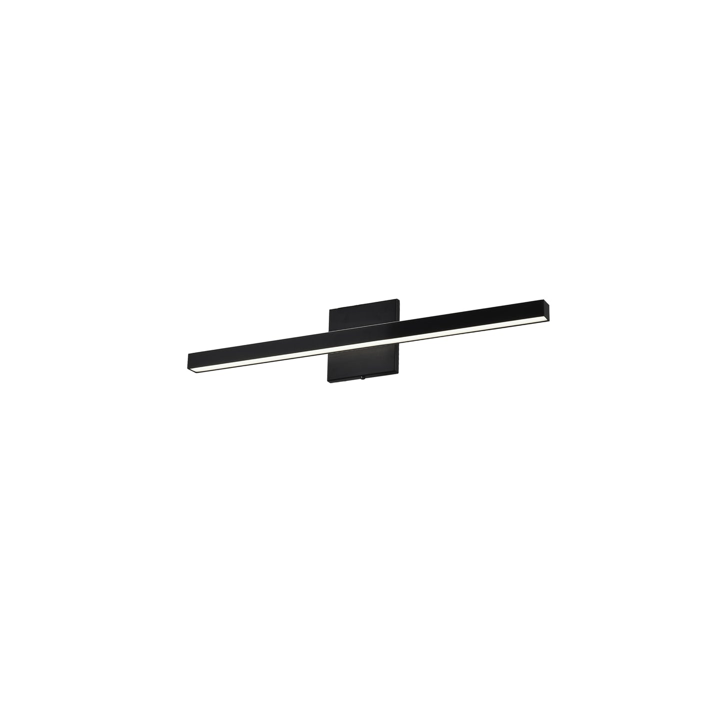Dainolite 18W Vanity, Matte Black with Frosted Acrylic Diffuser