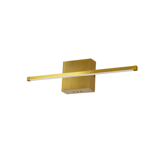 Dainolite ARY-2419LEDW-AGB 19W LED Wall Sconce, Aged Brass with White Acrylic Diffuser