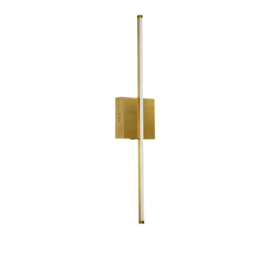 Dainolite ARY-2519LEDW-AGB 19W LED Wall Sconce, Aged Brass with White Acrylic Diffuser