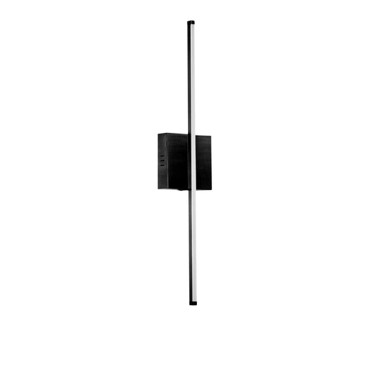 Dainolite ARY-2519LEDW-MB 19W LED Wall Sconce, Matte Black with White Acrylic Diffuser