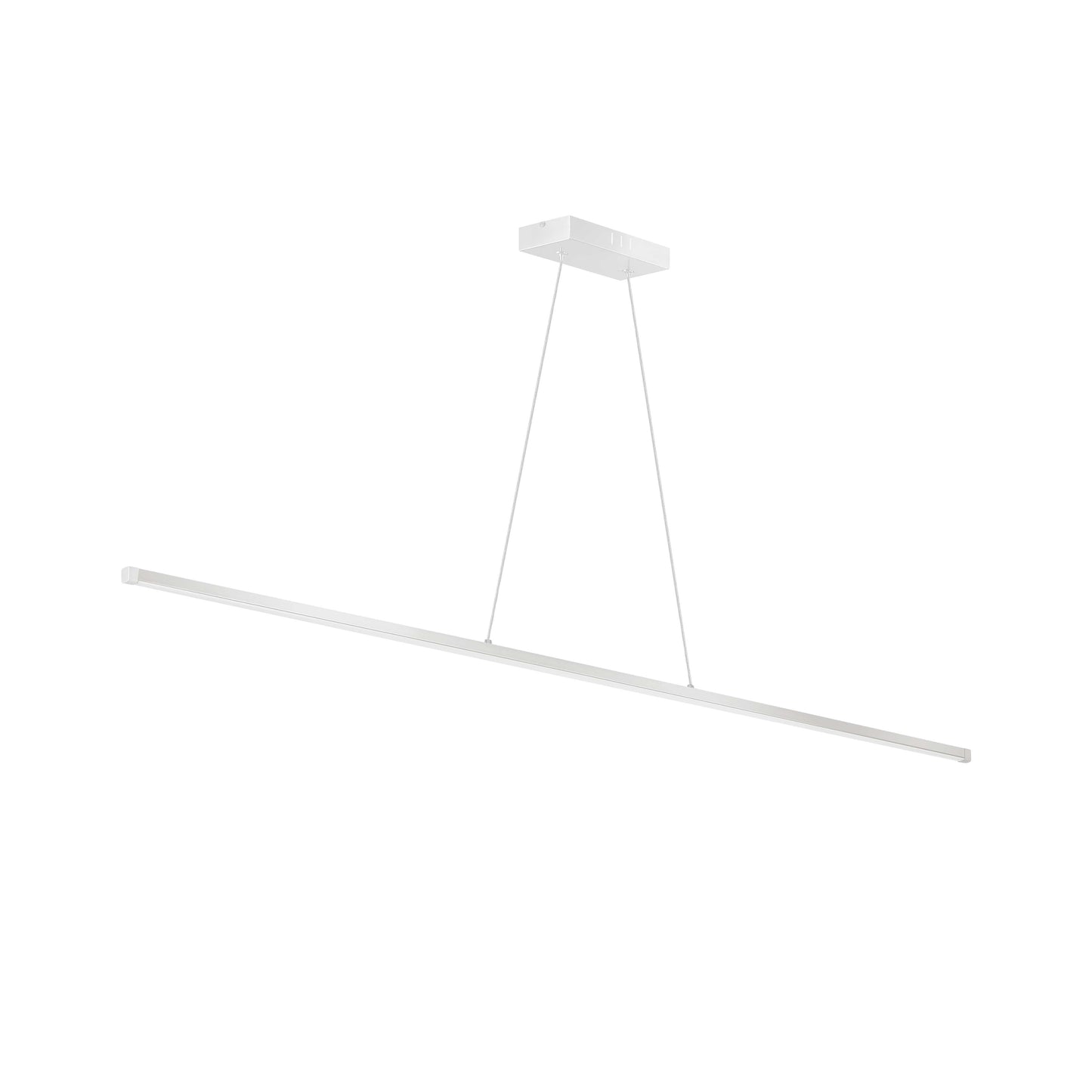 Dainolite 30W Horizontal Matte White Pendant w/ White Acrylic Diffuser