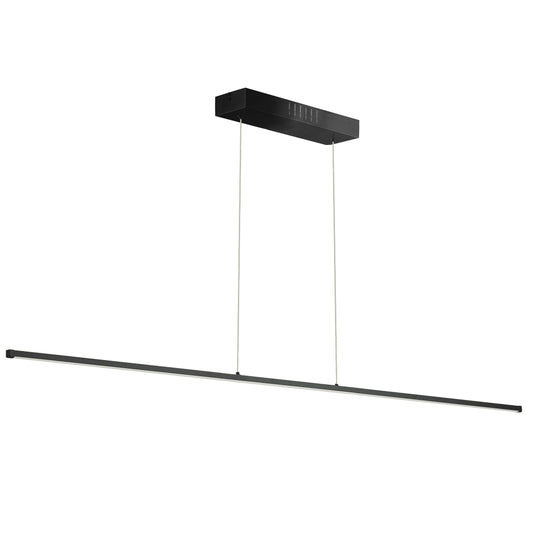 Dainolite ARY-7256LEDHP-MB 56W Horizontal Matte Black Pendant w/ White Acrylic Diffuser