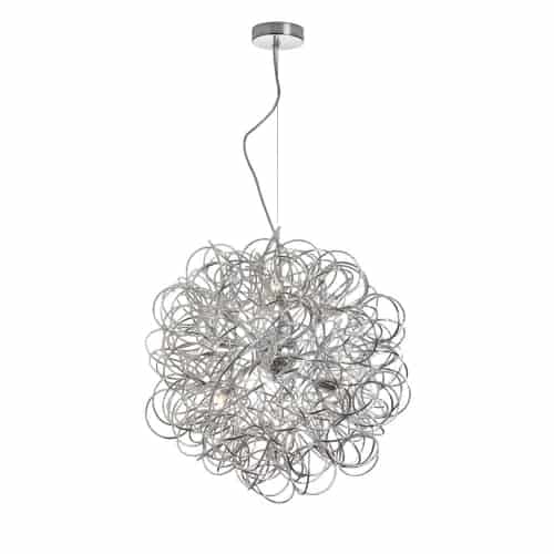 Dainolite BAY-166LP-PC 6 Light Tubular  Pendant,Polished Chrome Finish