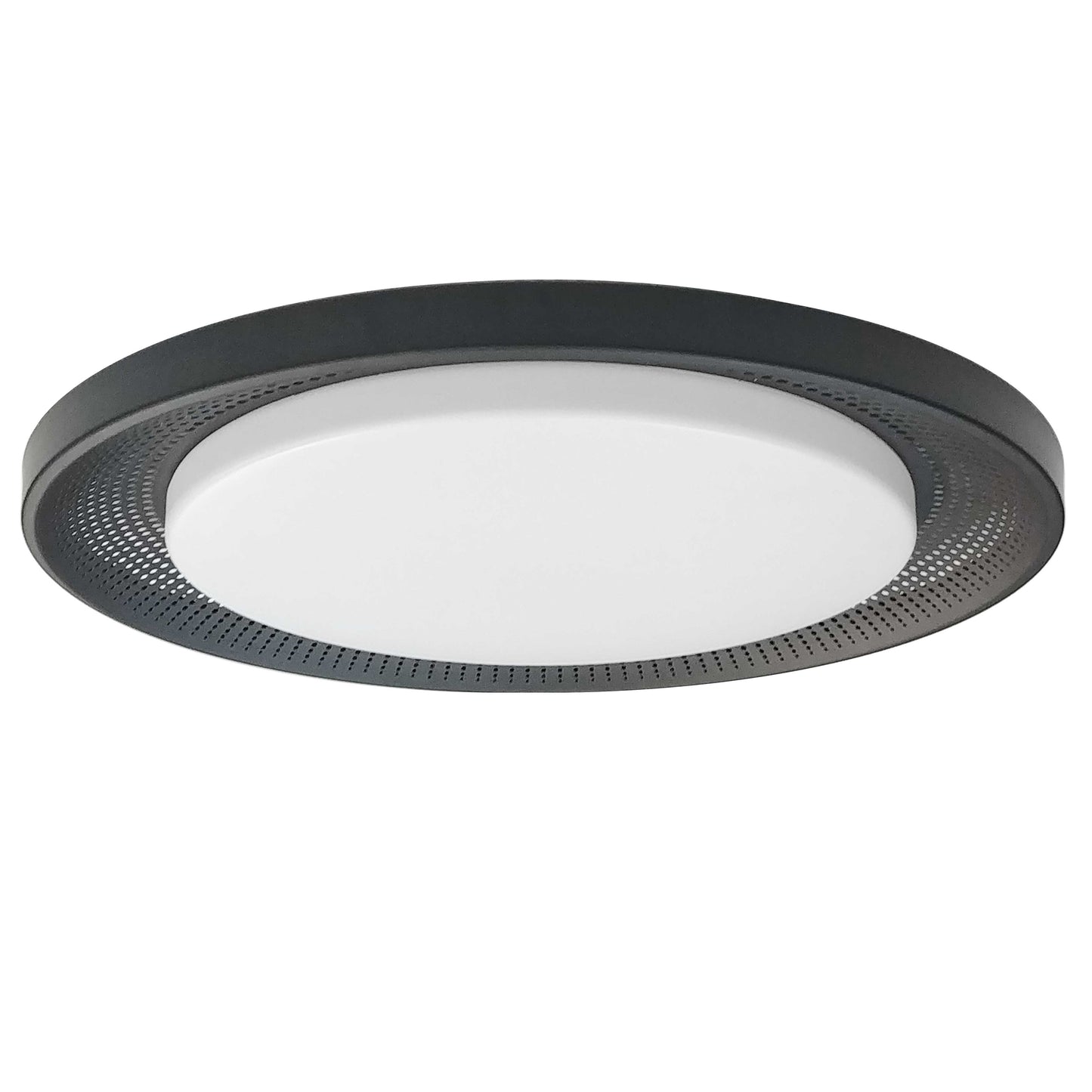 Dainolite BLL-1730LEDFH-MB 30W Flush Mount Matte Black with White Acrylic Diffuser