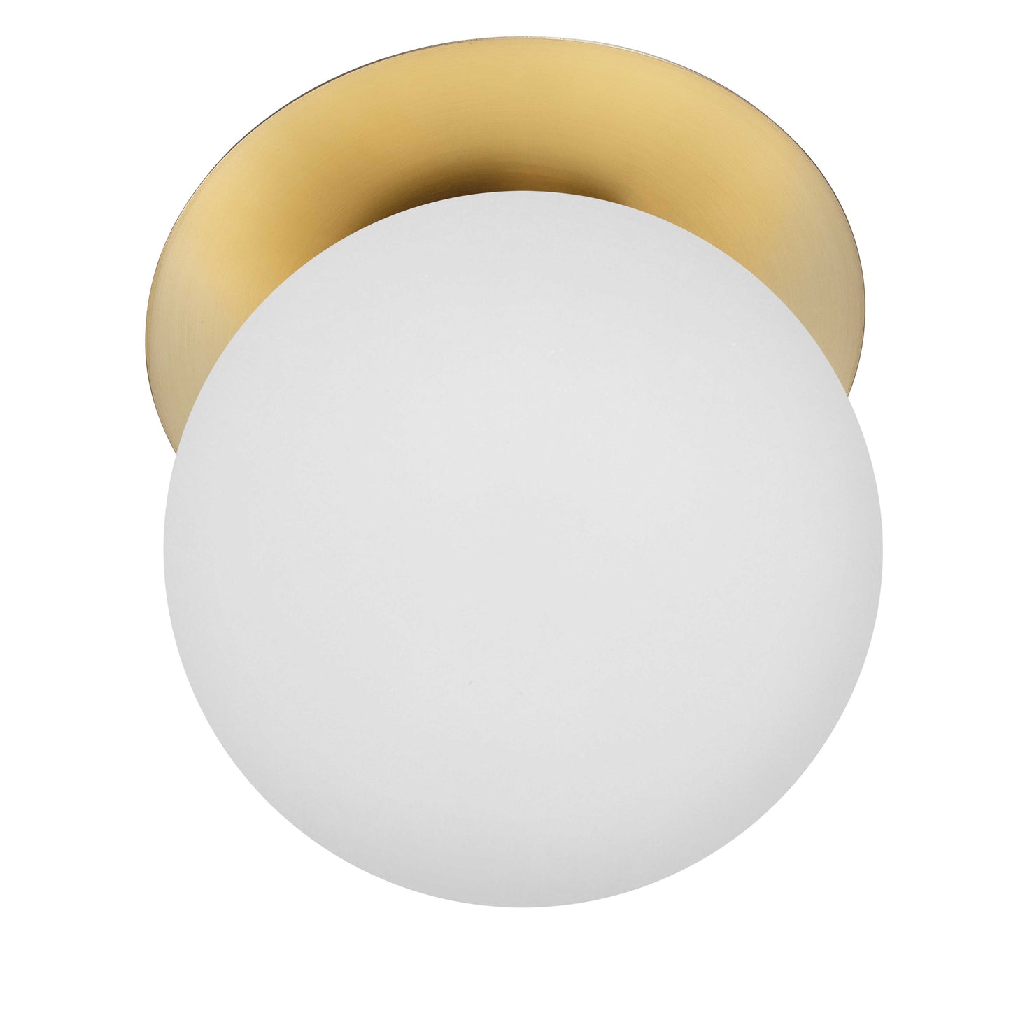 Dainolite 1 Light Aged Brass Incandescent Wall Sconce with White Glass Globe