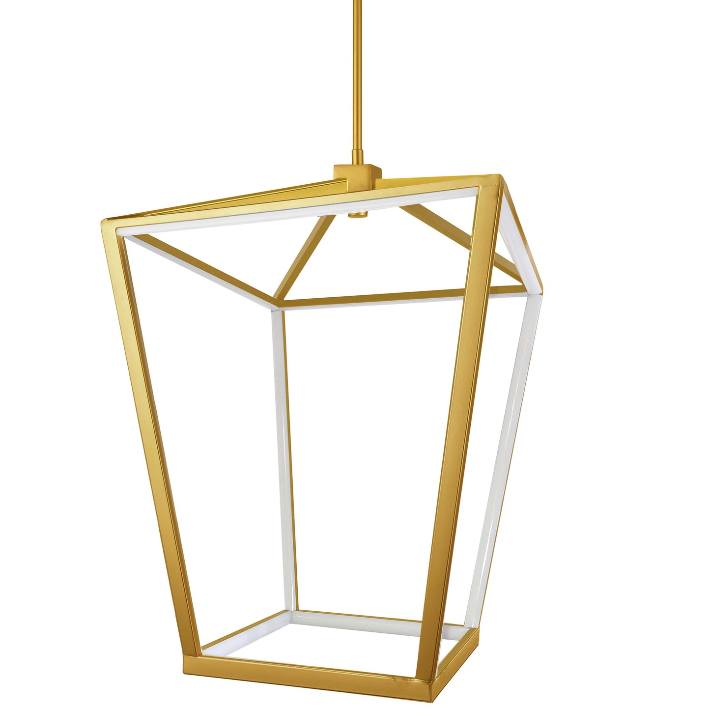 Dainolite CAG-2664C-AGB 64W Chandelier, Aged Brass with White Diffuser