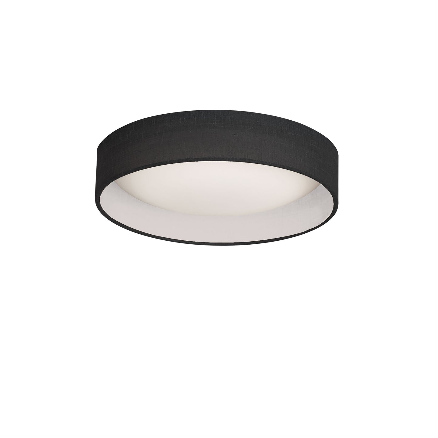 Dainolite CFLD-1114-797 LED Flush Mount, Satin Chrome Finish, Black Shade