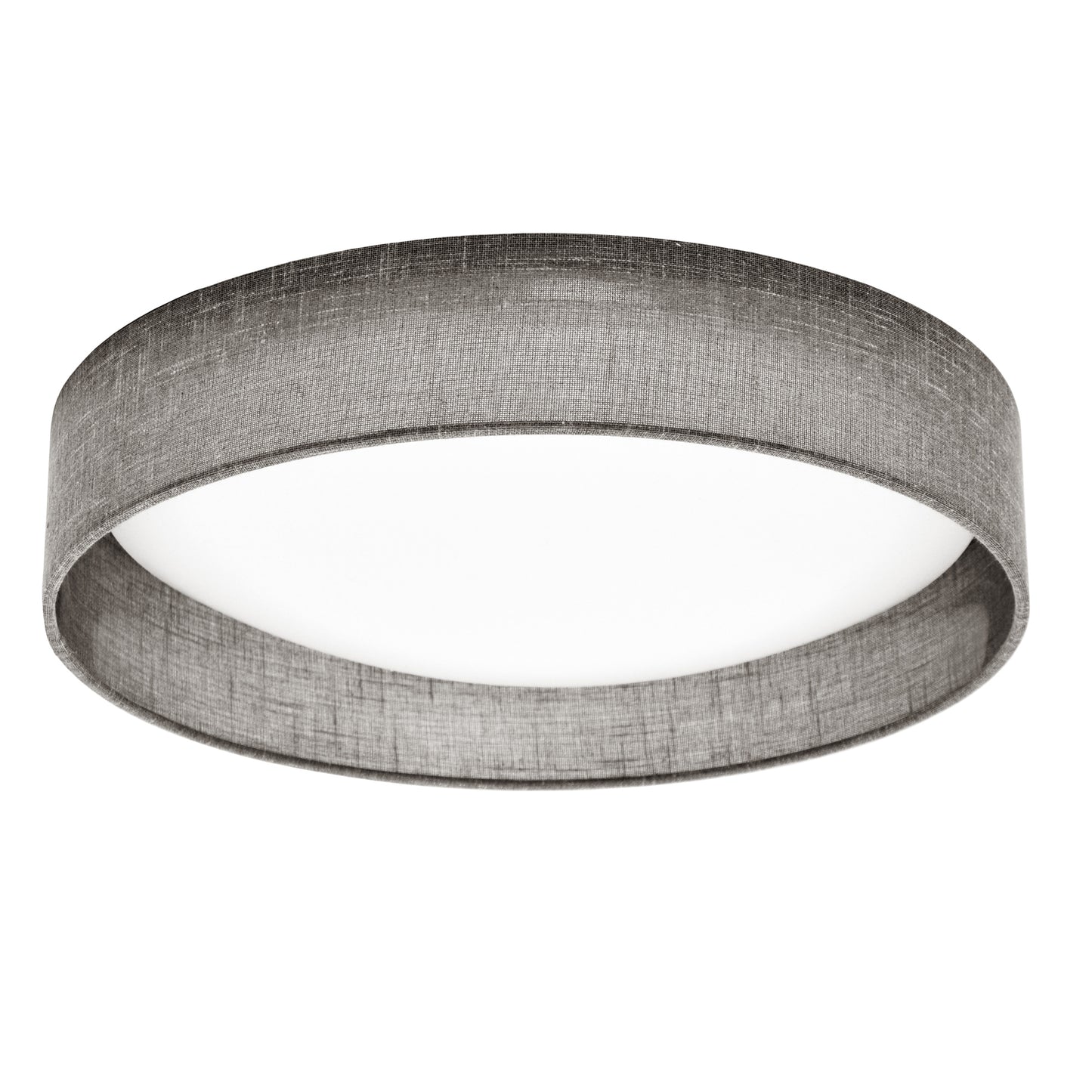Dainolite LED Flush Mount, Satin Chrome Finish, Grey Shade
