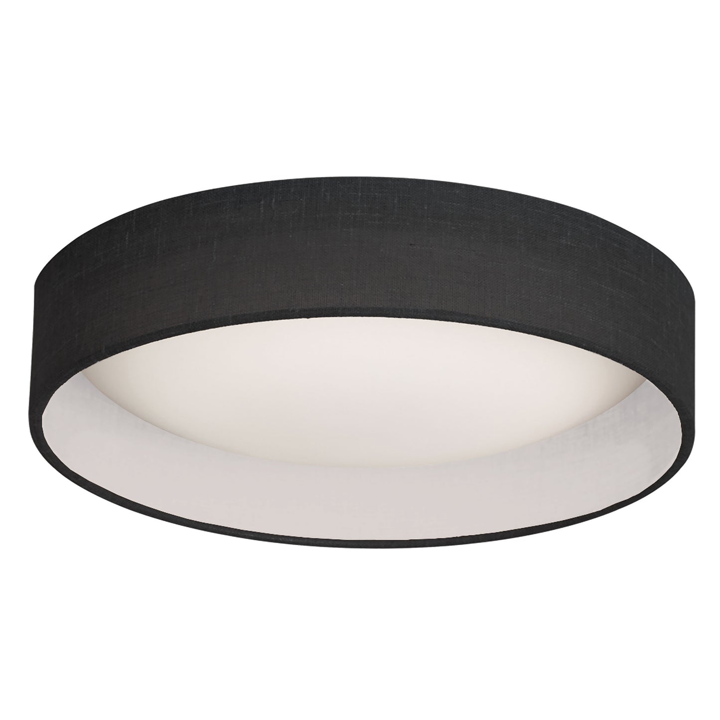 Dainolite CFLD-1522-797 LED Flush Mount, Satin Chrome Finish, Black Shade