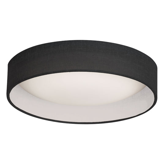 Dainolite CFLD-1522-797 LED Flush Mount, Satin Chrome Finish, Black Shade