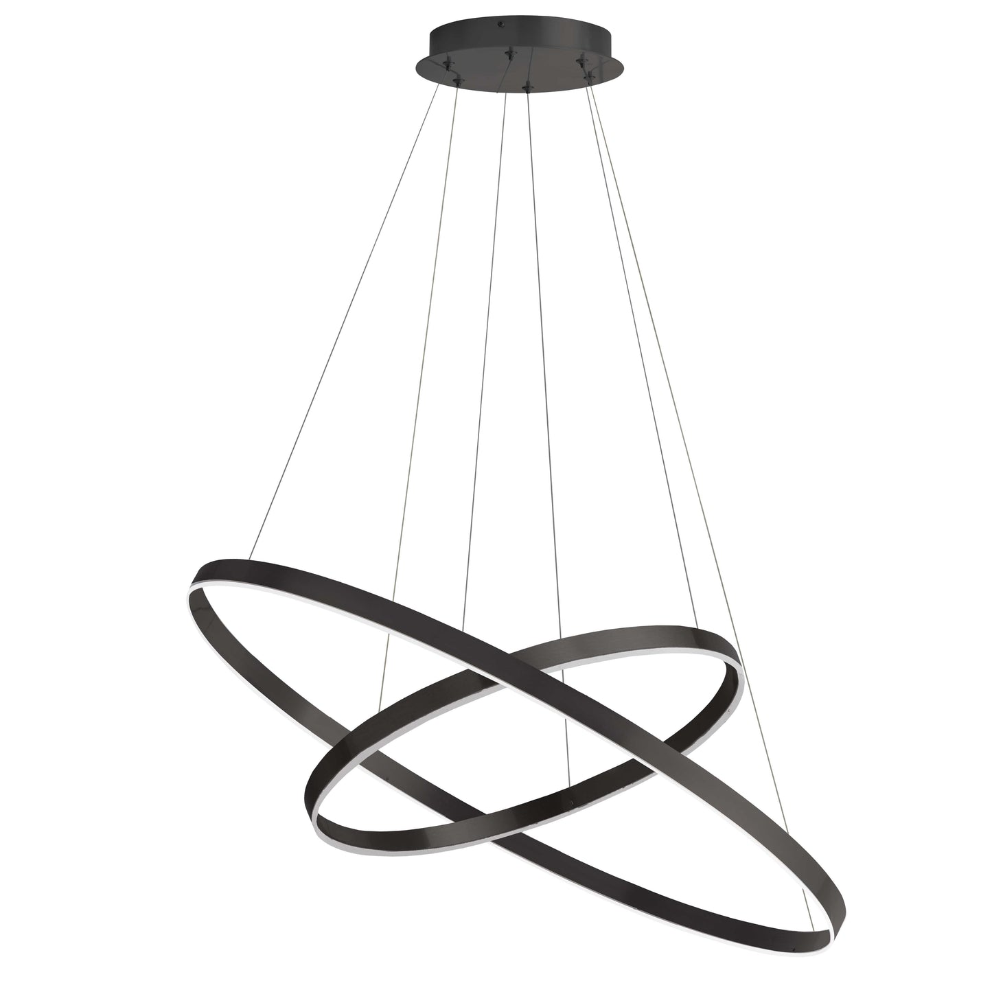 Dainolite 97W Chandelier, Matte Black w/ White Acrylic Diffuser