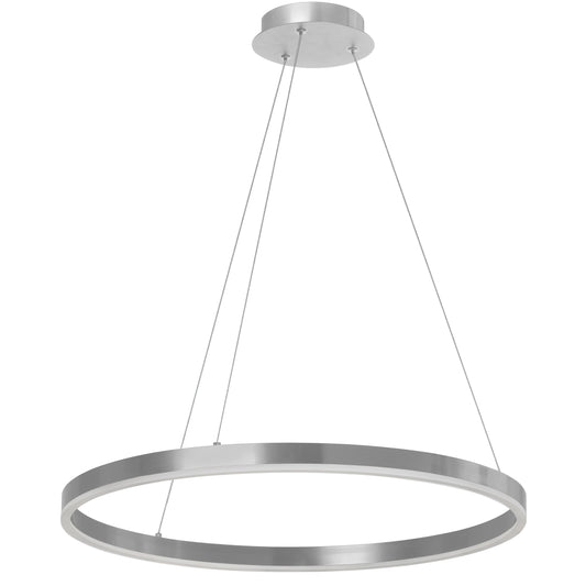 Dainolite CIR-2434C-SV 34W Silver Chandelier with White Acrylic Diffuser