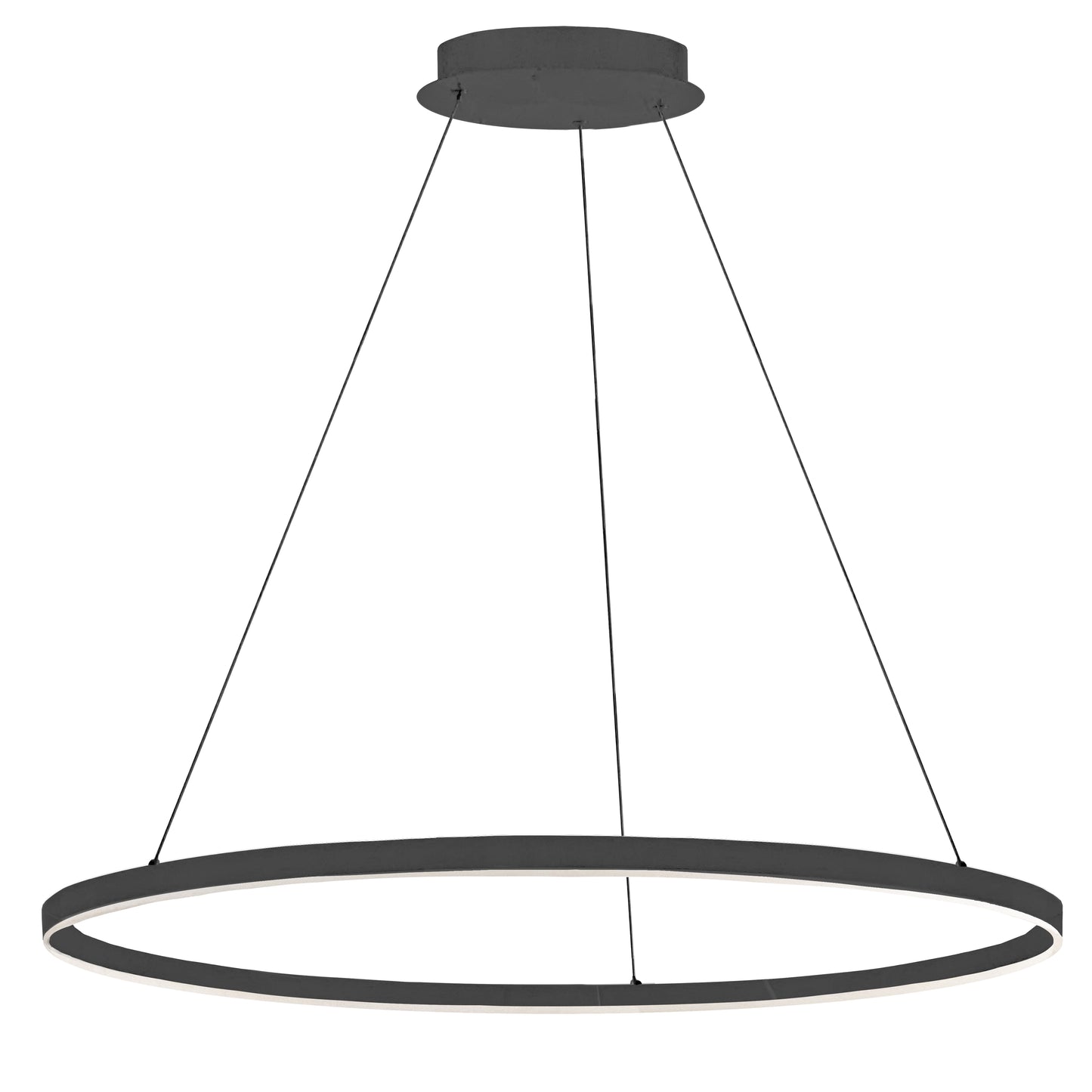 Dainolite CIR-3263C-MB 63W Chandelier, Matte Black  with White Acrylic Diffuser