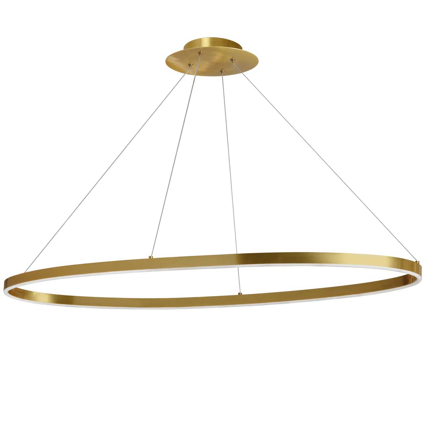 Dainolite CIR-4463C-AGB 63W Horizontal Chandelier, Aged Brass with White Acrylic Diffuser