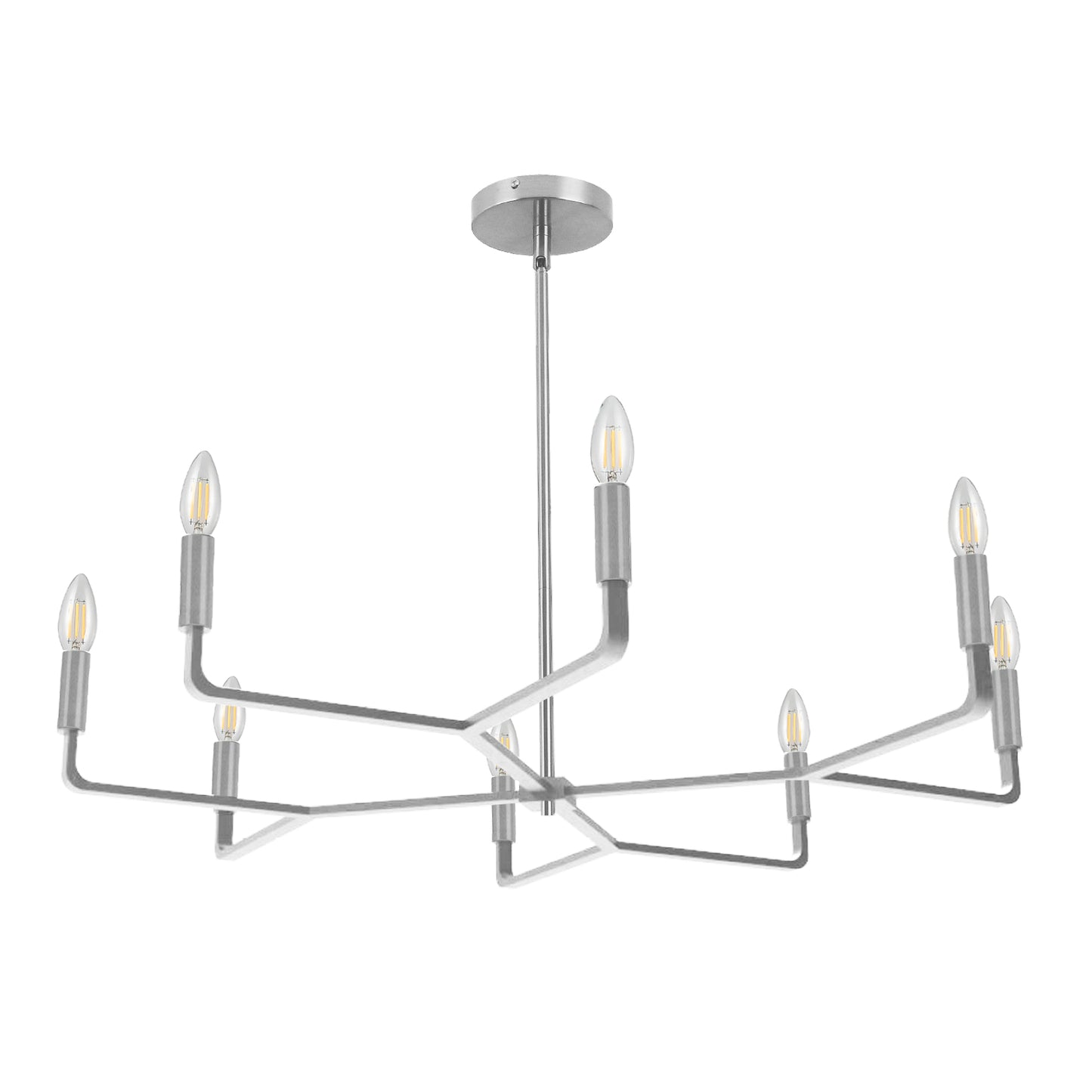 Dainolite 8 Light Incandescent Chandelier, Polished Chrome