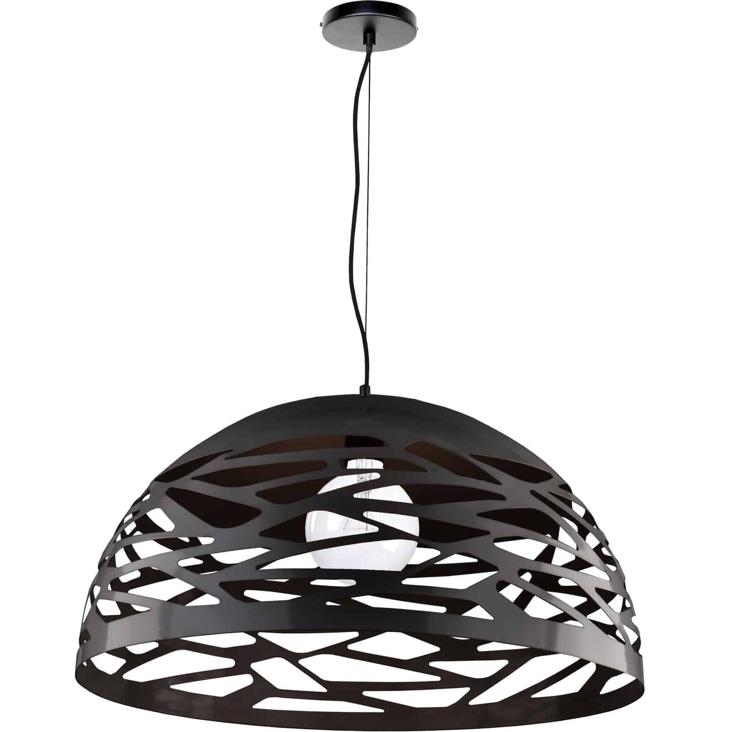 Dainolite COR-201P-BK 1 Light Pendant, Matte Black Finish
