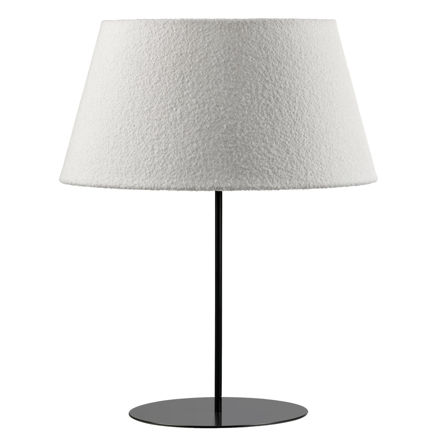 Dainolite 1 Light Incandescent Matte Black Table Lamp with Boucle Fabric Shade