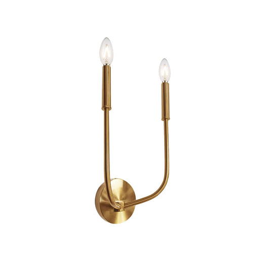Dainolite ELN-152W-AGB 2 Light Incandescent Wall Sconce, Aged Brass