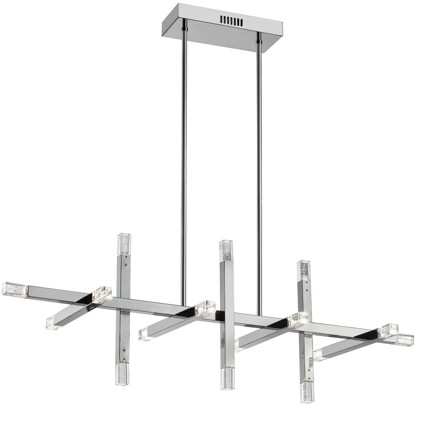 Dainolite 48W Horizontal Polished Chrome Chandelier w/ Acrylic Diffuser