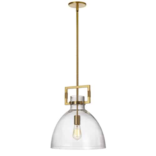 Dainolite LBY-141P-AGB 1 Light Incandescent Aged Brass Pendant