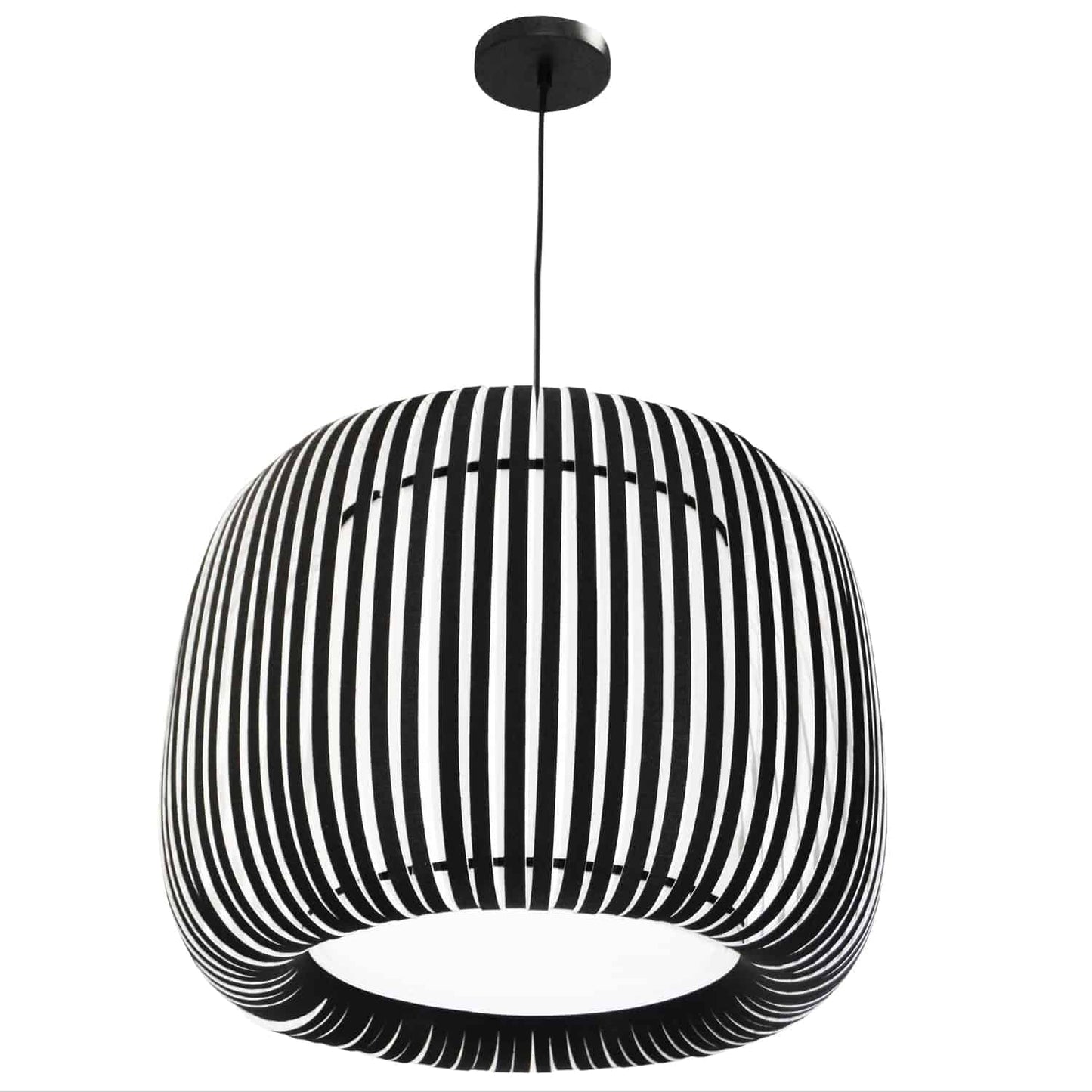 Dainolite MIA-181P-797 1 Light Pendant Slit Shade JTone Black Black