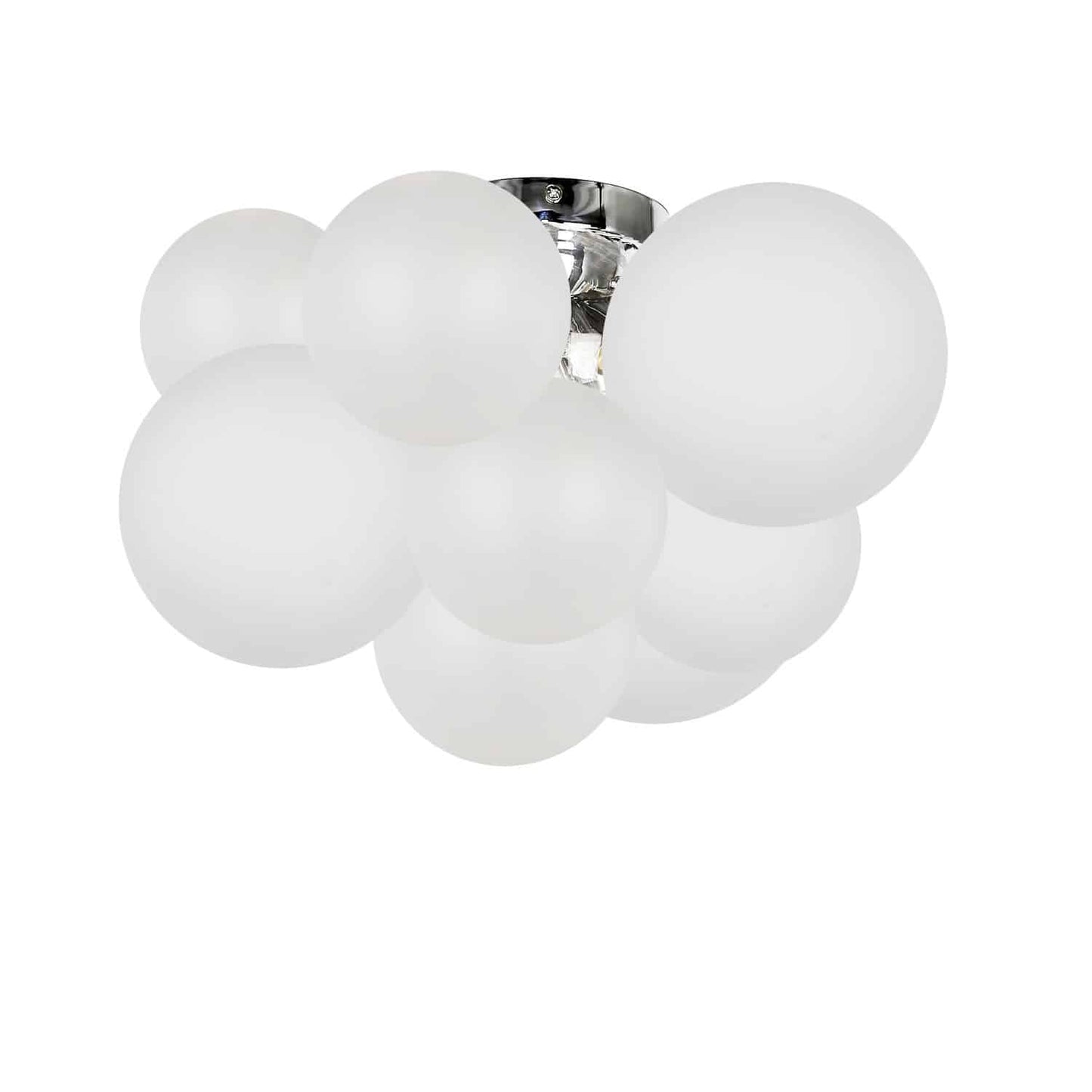 Dainolite 3 Light Polished Chrome Halogen Flush Mount w/ Frosted Glass