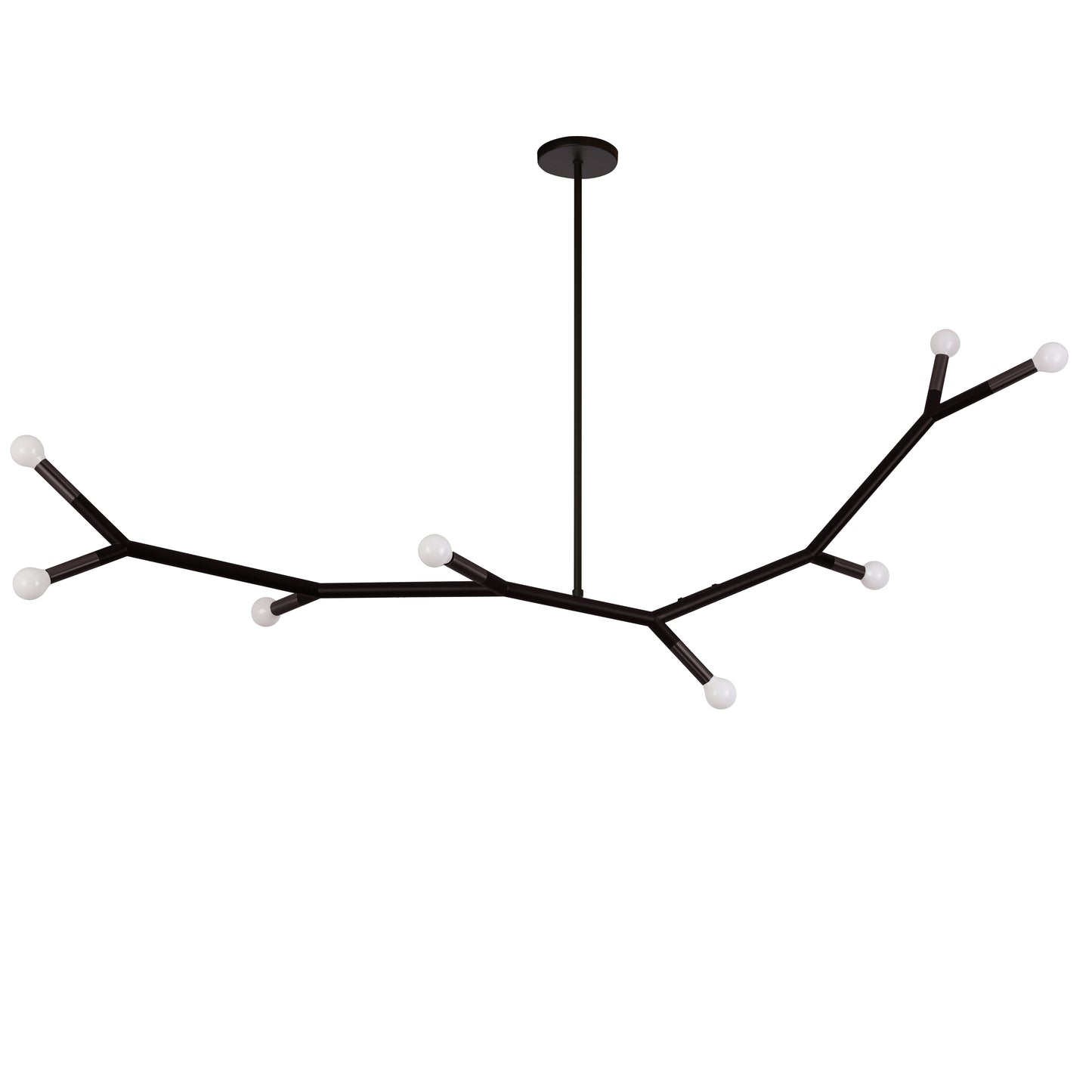 Dainolite 8 Light Incandescent Horizontal Pendant Matte Black