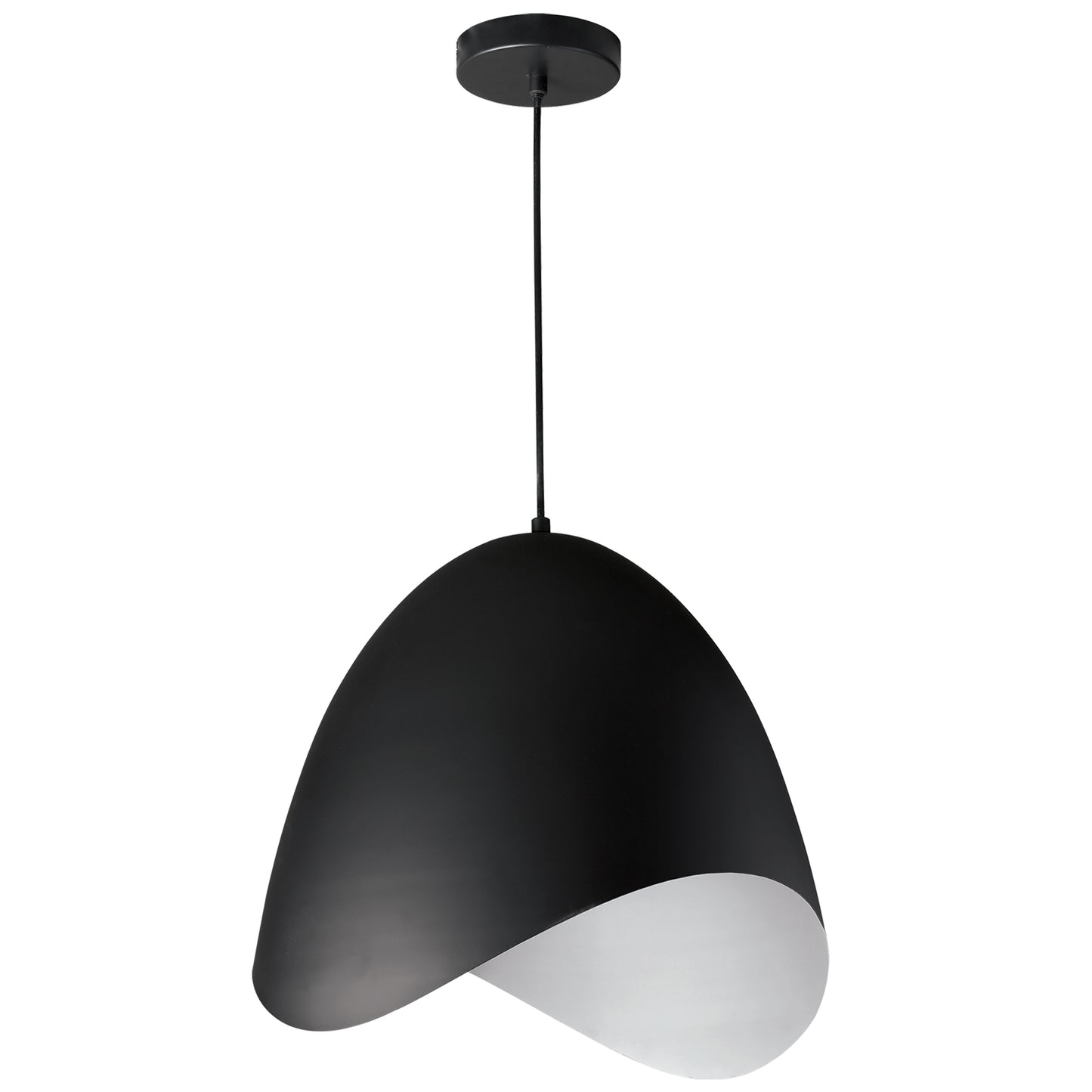 Dainolite MYR-241P-BK 1 Light Pendant, Black Finish