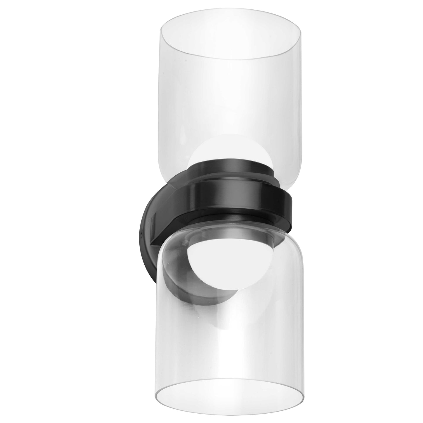 Dainolite 10W LED Nadine Wall Sconce Matte Black w/ Clear Glass