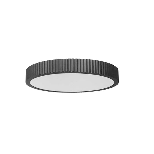 Dainolite NBO-1830LEDFH-MB 30W LED Flush mount, Matte Black with White Acrylic Diffuser