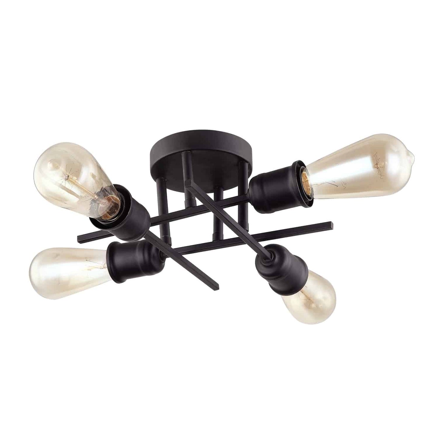 Dainolite NEB-184SF-ES 4 Light Flush Mount, Espresso Finish