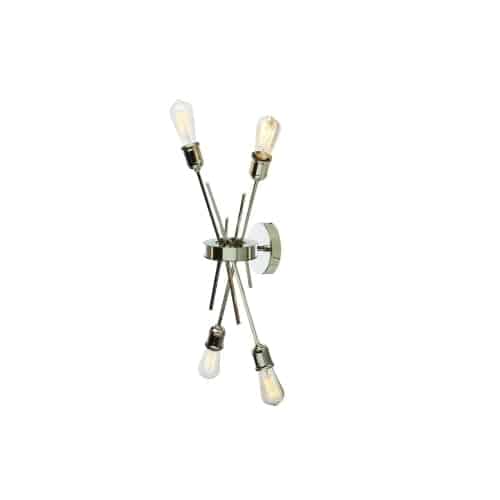 Dainolite NEB-194W-BC 4 Light Wall Sconce, Burnished Chrome Finish
