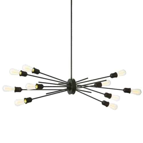 Dainolite NEB-3910HP-ES 10 Light Horizontal Pendant, Espresso Finish
