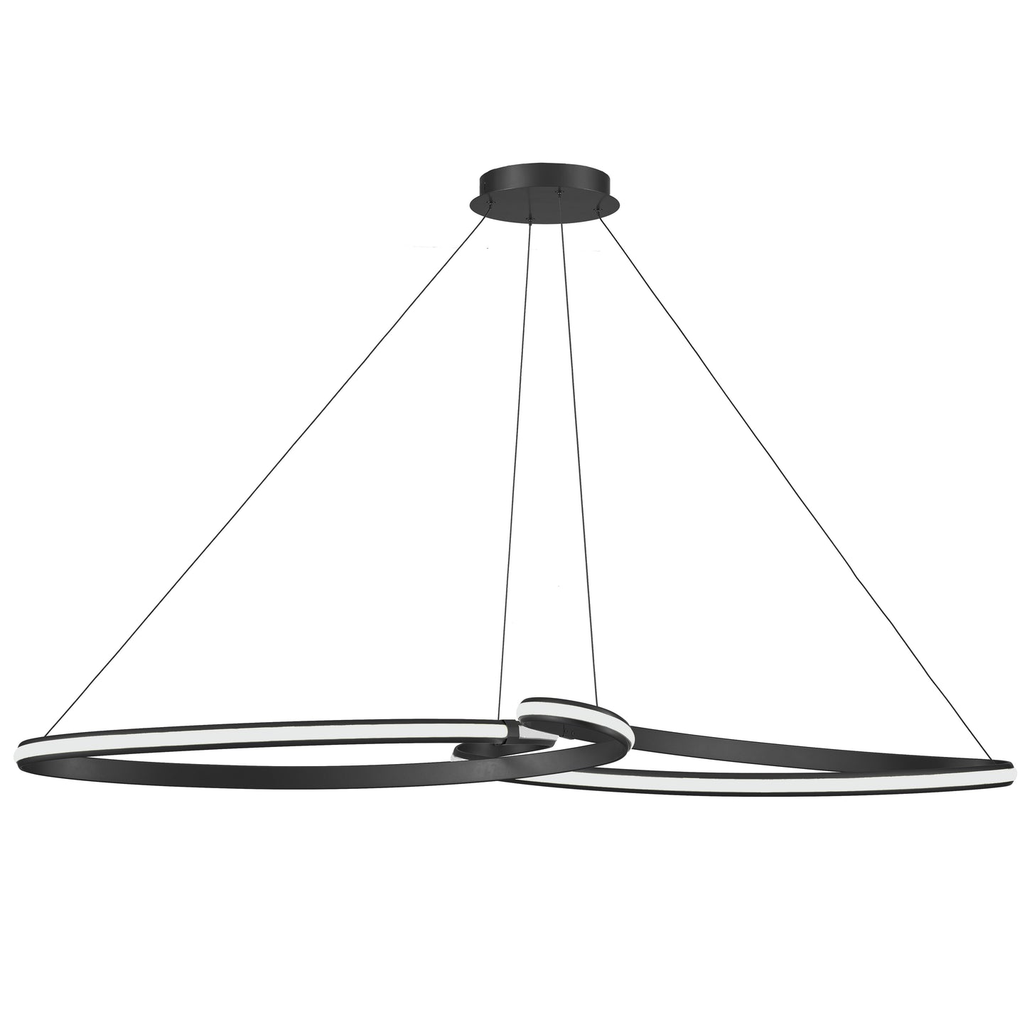 Dainolite 76W LED Nola Horizontal Pendant Matte Black
