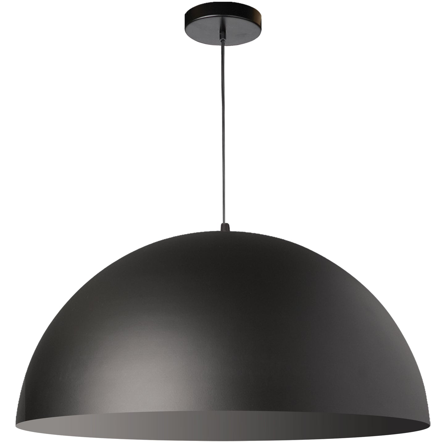 Dainolite 1 Light Incandescent Pendant, Matte Black