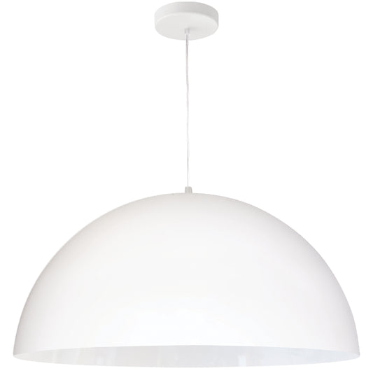 Dainolite OFE-201P-MW 1 Light Incandescent Large Dome Pendant, Matte White