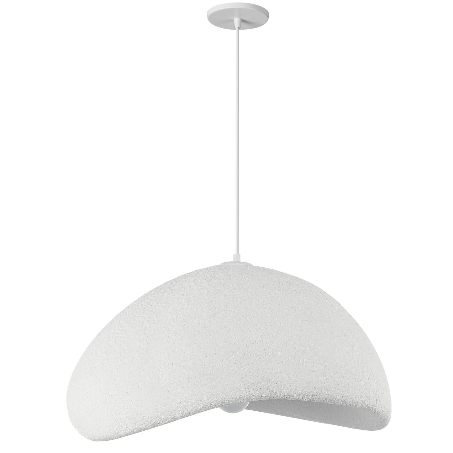 Dainolite 1 Light Pendant in Matte White