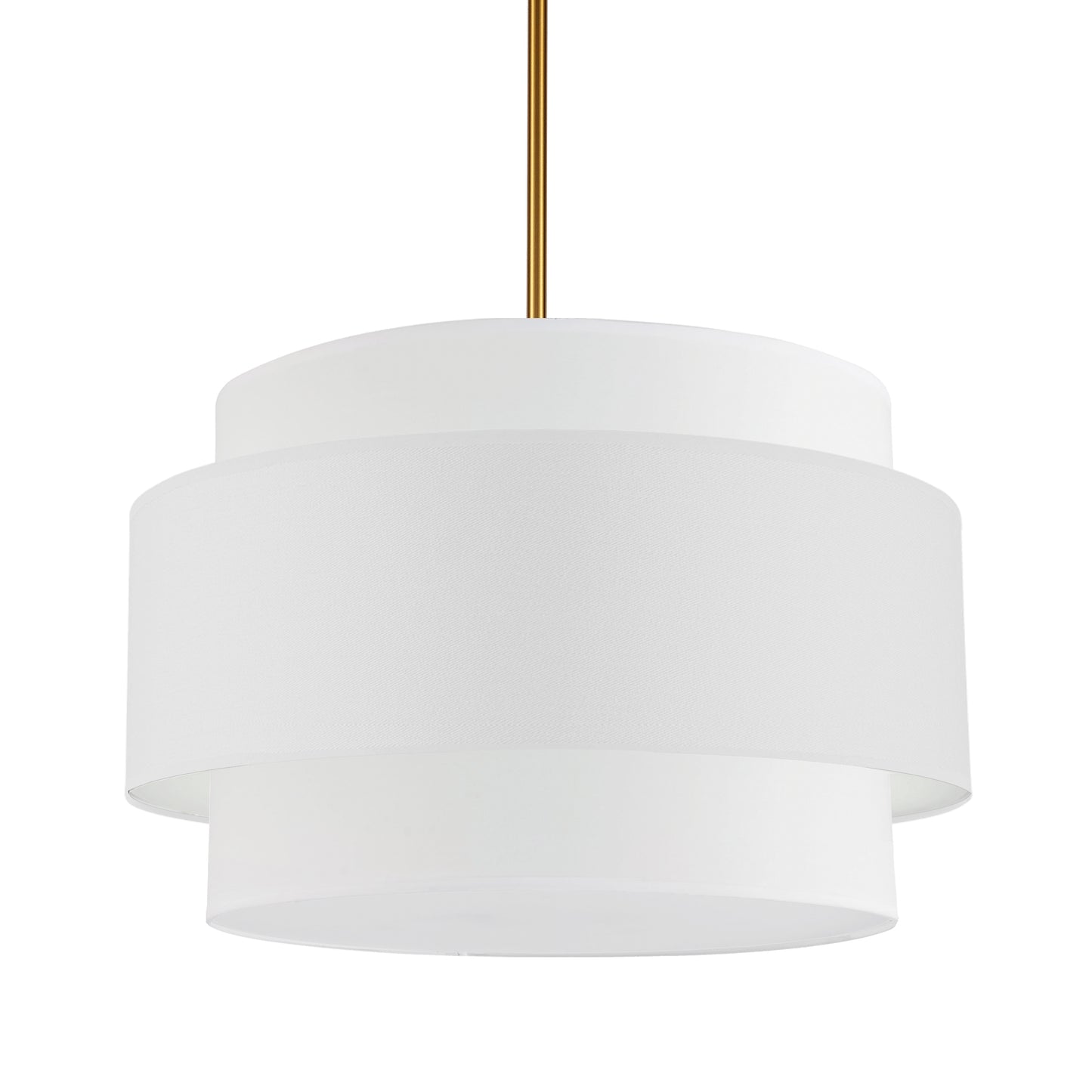 Dainolite 4 Light Incandescent Chandelier, Aged Brass with White Shade