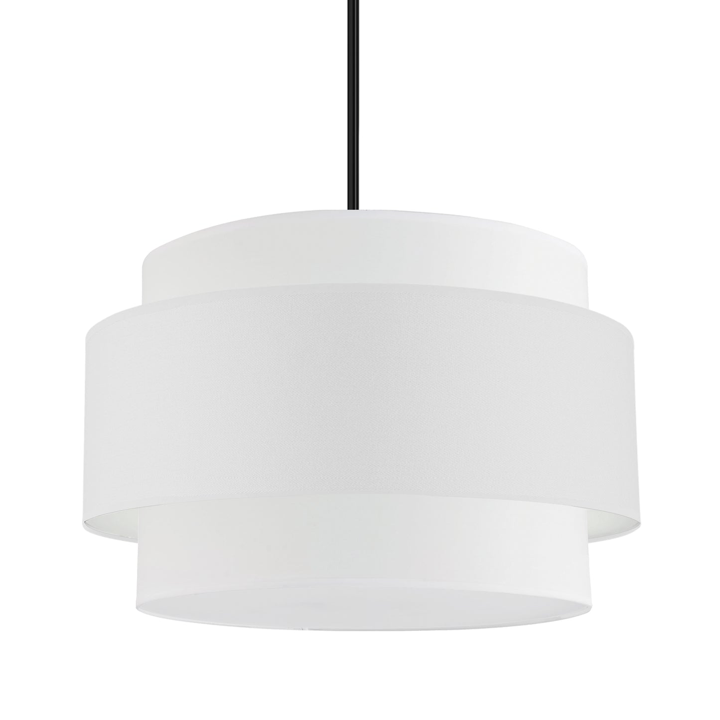 Dainolite 4 Light Incandescent Chandelier, Matte Black with White Shade