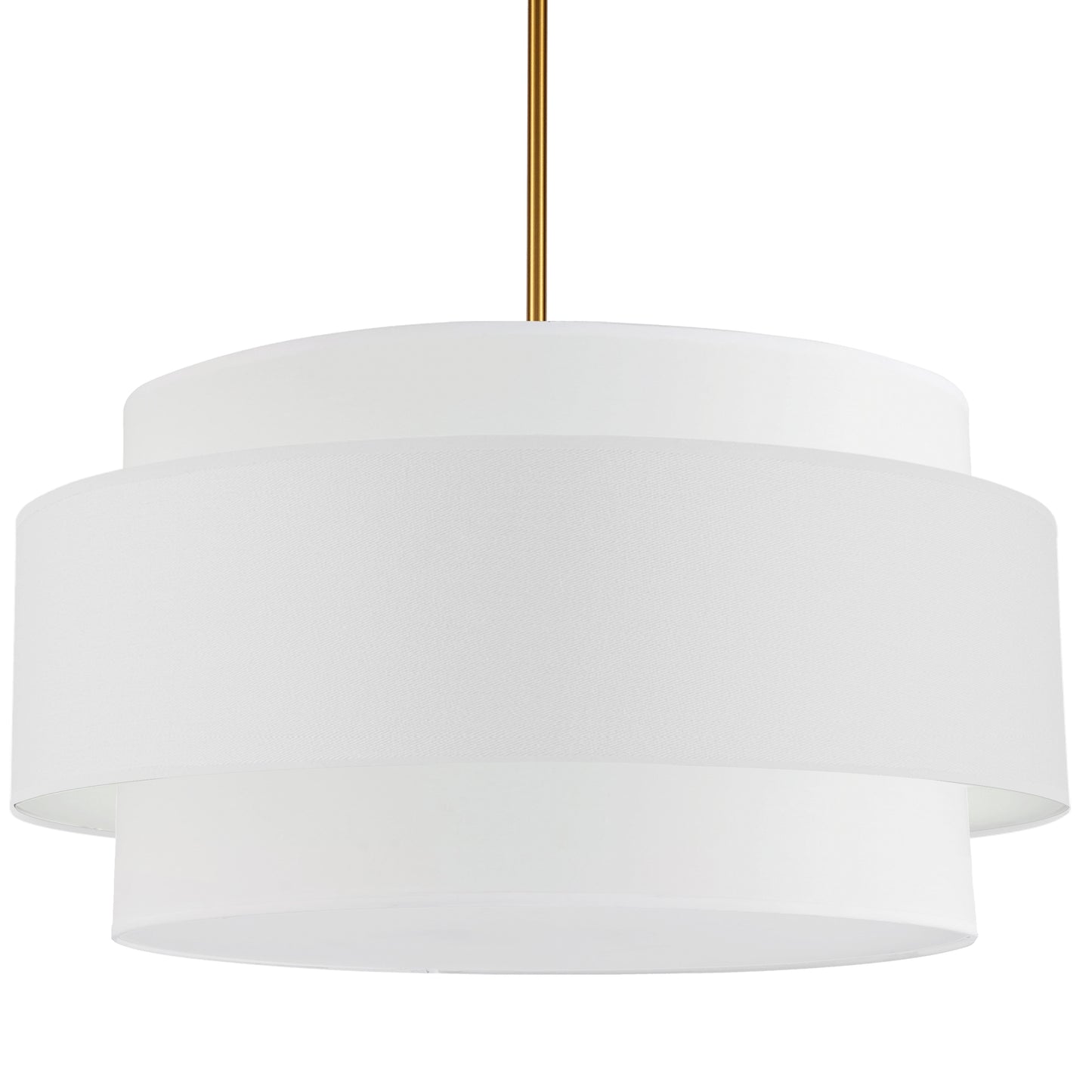 Dainolite 4 Light Incandescent Chandelier, Aged Brass with White Shade
