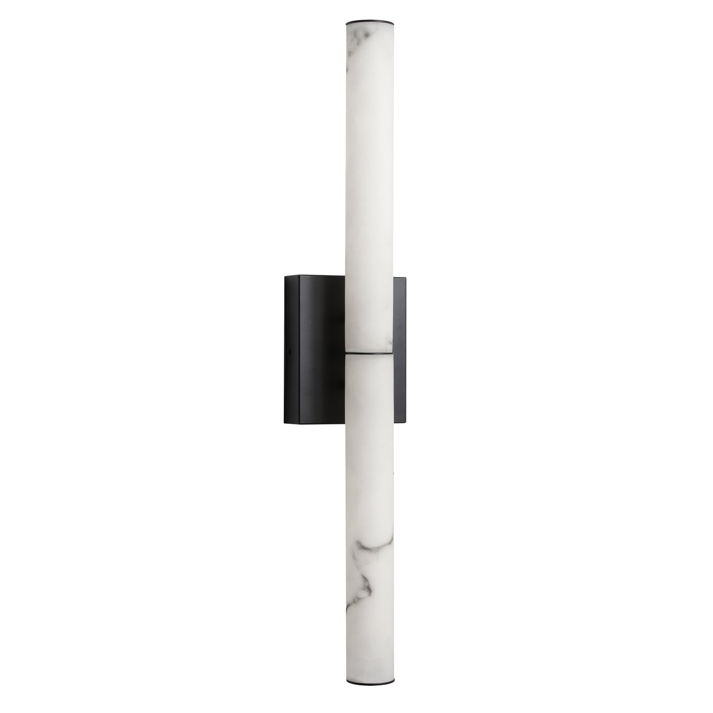 Dainolite 20W Matte Black Wall Sconce w/ Alabaster Diffuser