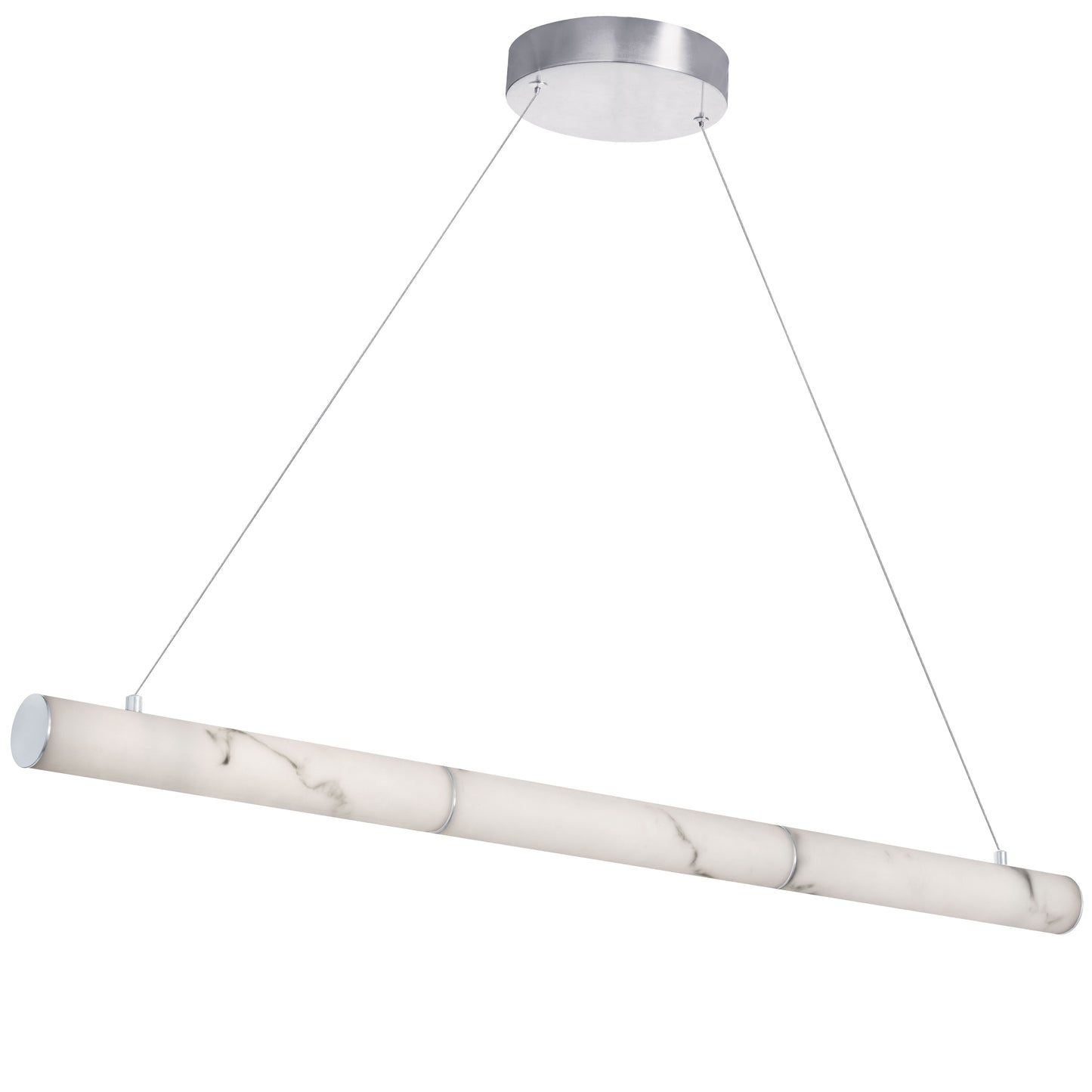 Dainolite 30W Polished Chrome Horizontal Pendant w/ Alabaster Diffuser