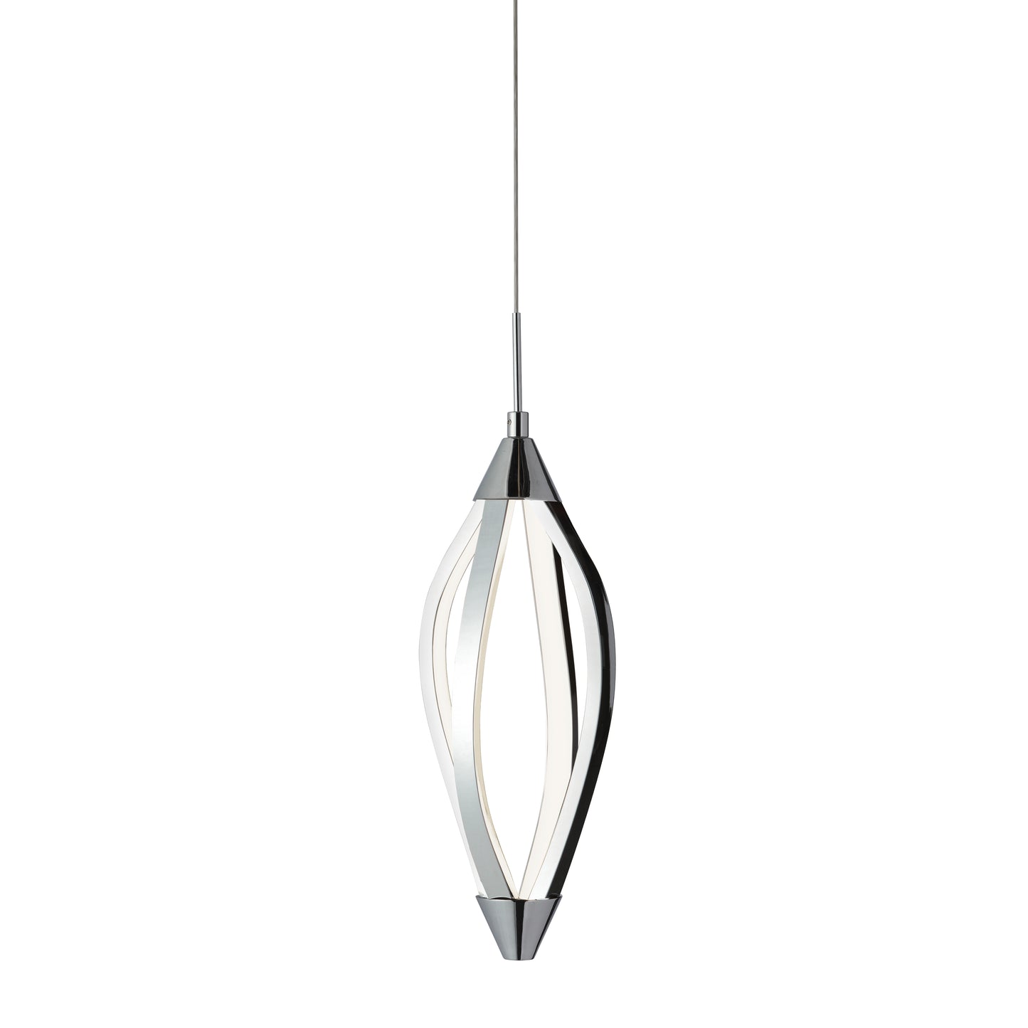Dainolite SEL-6P-PC 15 Watts LED Pendant with Swooped Arms, Polished Chrome Finish