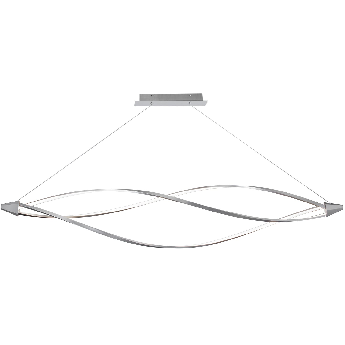 Dainolite SEL-72HP-SC 53W LED Horizontal Pendant, Satin Chrome Finish